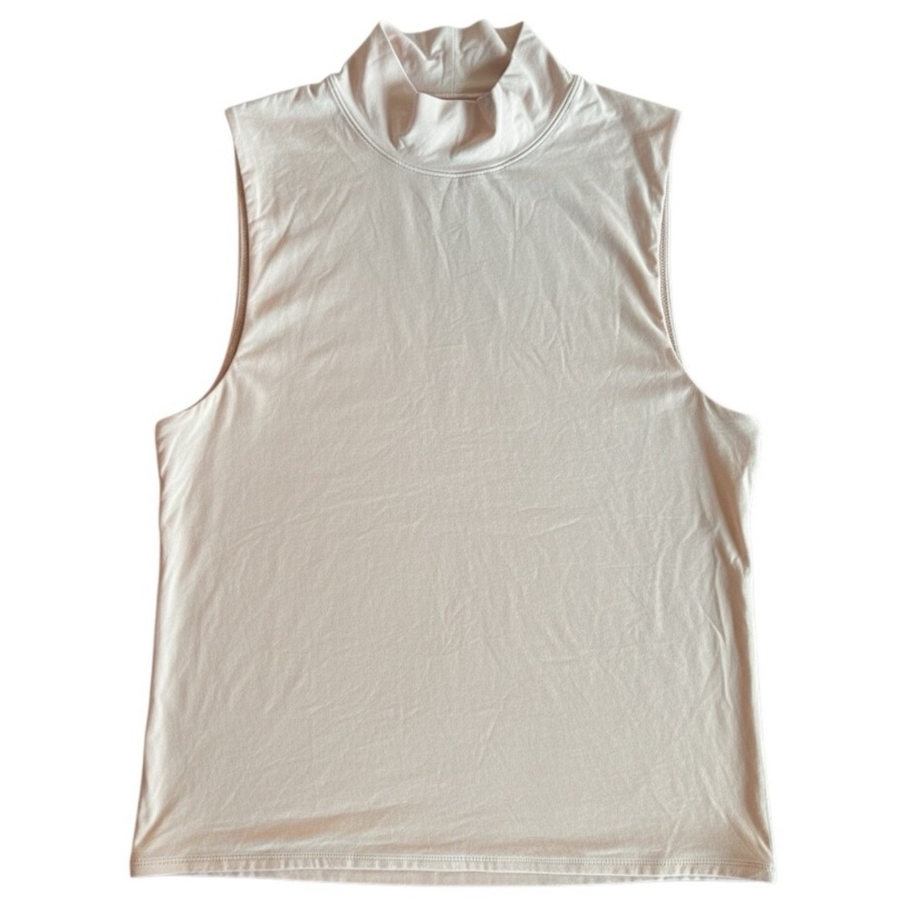 NWT White House Black‎ Market WHBM Forme Size XL Mock Neck Tank Pink Sleeveless